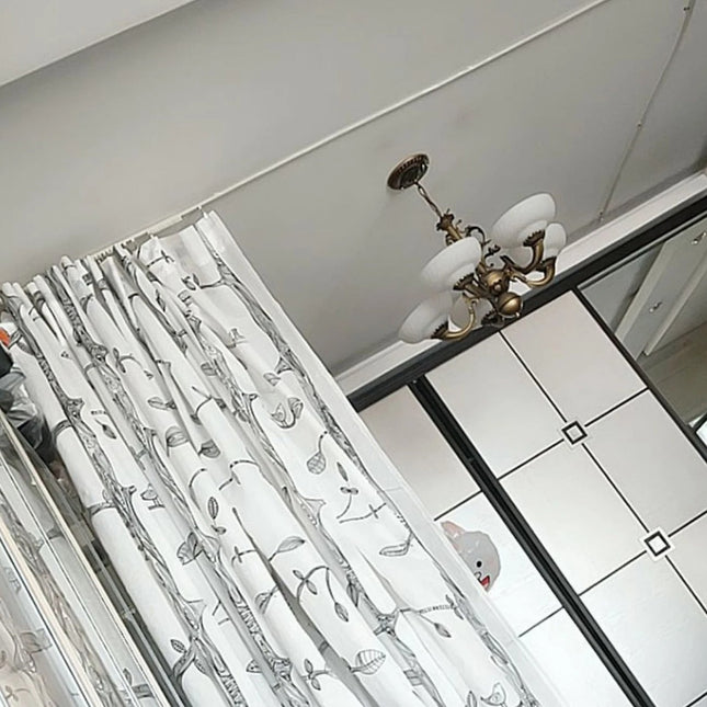 Vit böjbar gardinskena Gusano