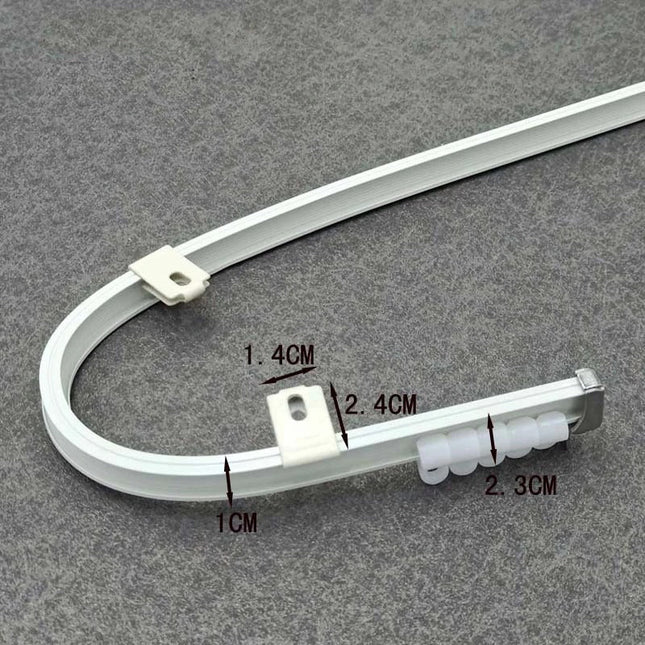 Vit böjbar gardinskena Gusano