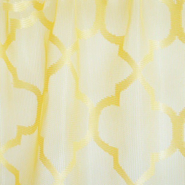 Mönstrad cafégardin för litet köksfönster