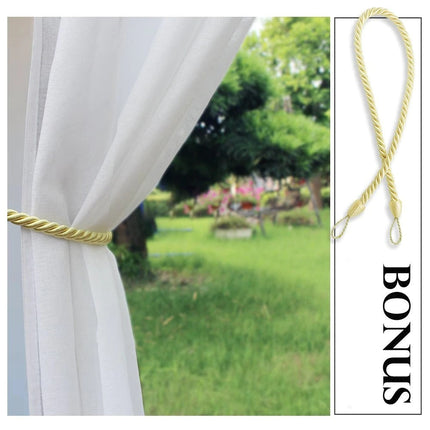 Ljusgrå utomhusgardin i skir linnestruktur