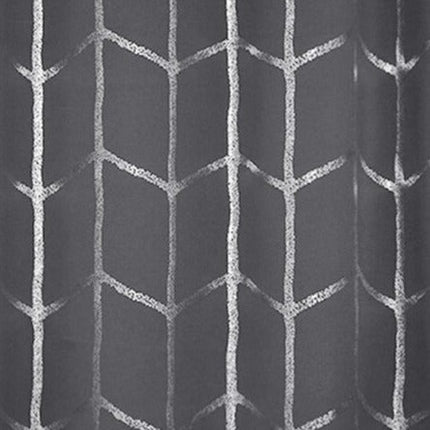 Mörkläggningsgardin med geometriskt silvermönster