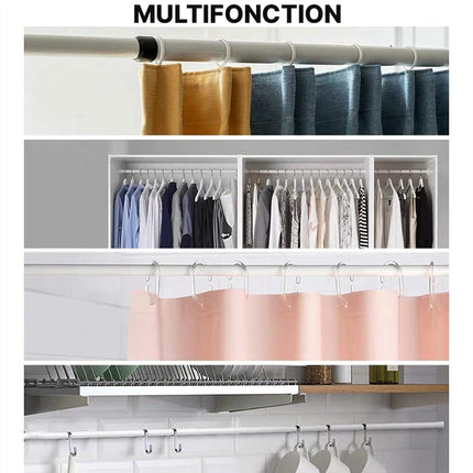 Modern svart utdragbar gardinstång