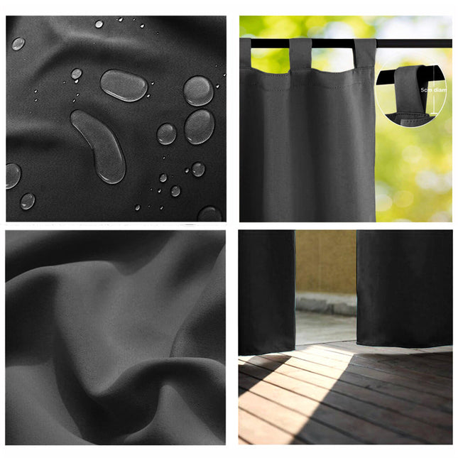 Mörkläggande utomhusgardin med hankor Zaliko