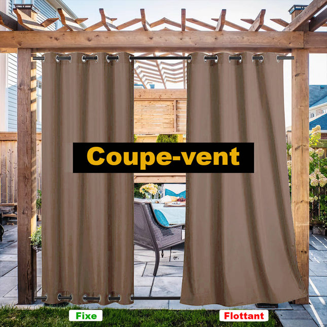 Utomhusgardin med öljetter för pergola Tamaris