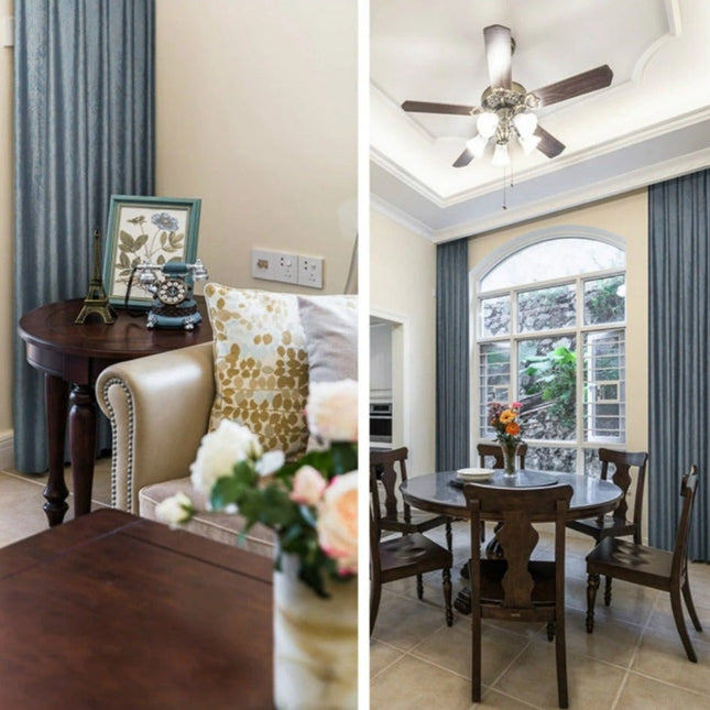 Elegant mörkläggningsgardin med paisleymönster