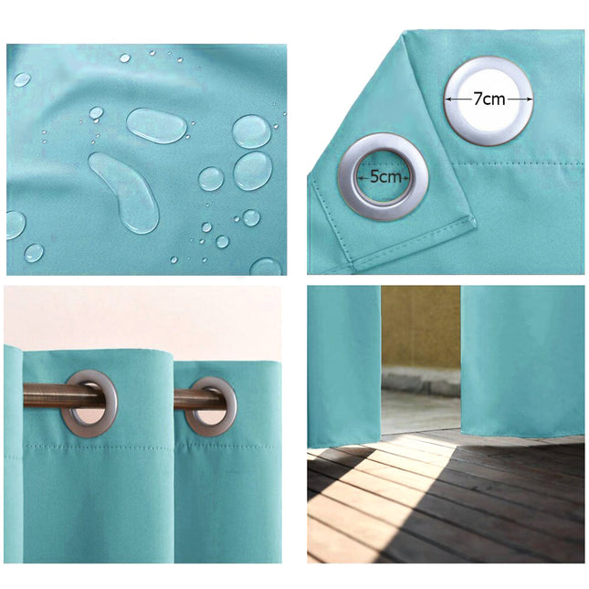 Vattentät turkos utomhusgardin för balkong