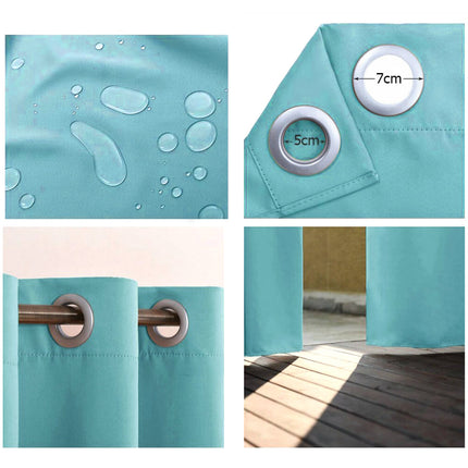 Vattentät turkos utomhusgardin för balkong