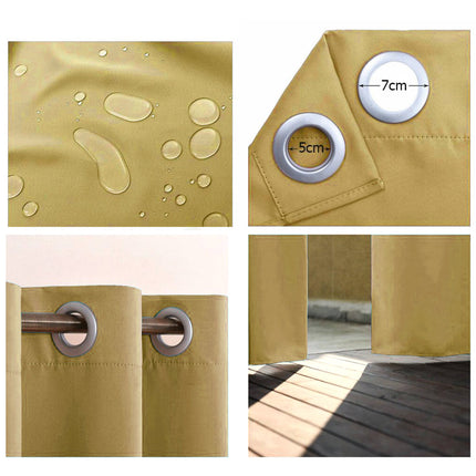 Väderbeständig mörkläggande gardin för uteplats