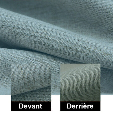 Blå mörkläggningsgardin Kross i linnestruktur