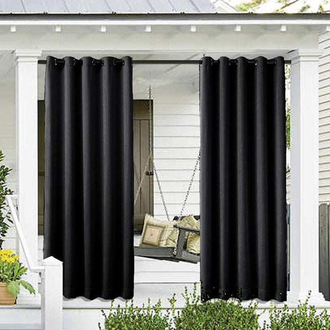 Svart utomhusgardin för pergola