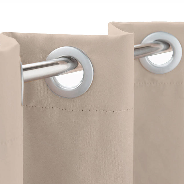 Beige utomhusgardin för insynsskydd