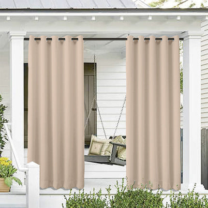 Beige utomhusgardin för insynsskydd