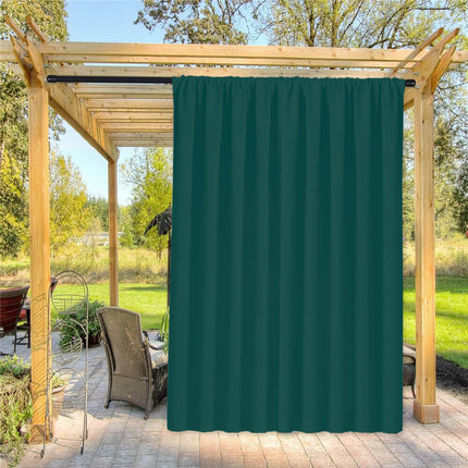 Petrolgrön utomhusgardin för uteplats