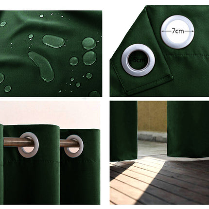 Vattentät utomhusgardin i mörkgrönt