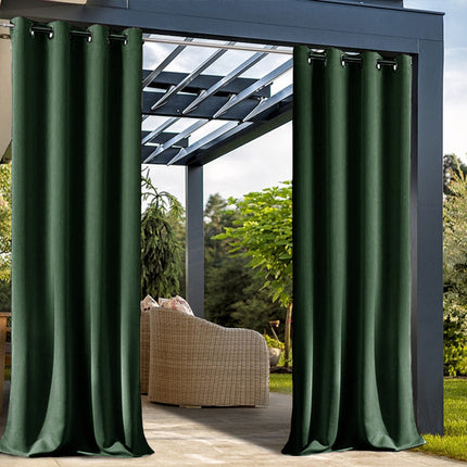 Vattentät utomhusgardin i mörkgrönt