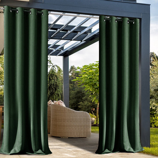 Vattentät utomhusgardin i mörkgrönt