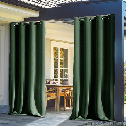 Vattentät utomhusgardin i mörkgrönt