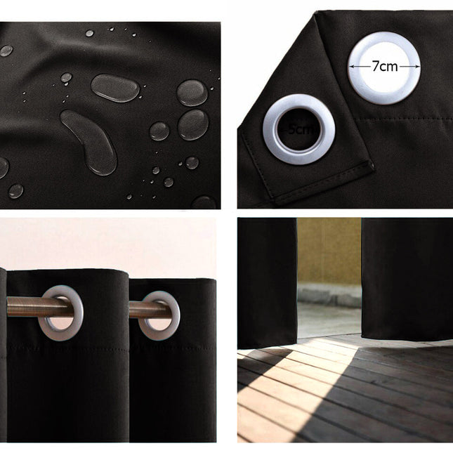 Vattentät mörkläggande utomhusgardin.