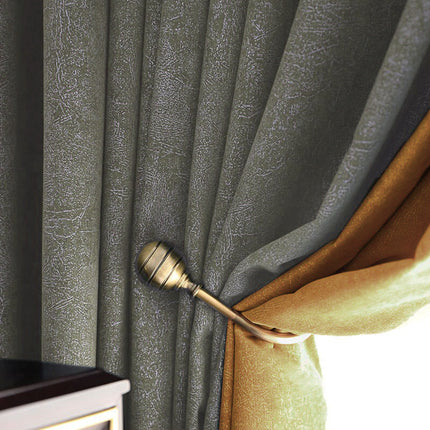 Antracitgrå mörkläggningsgardin Cork i chenille