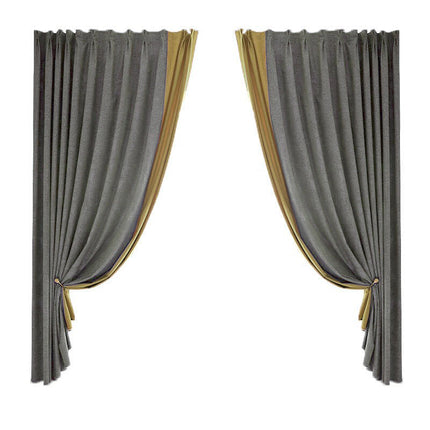 Antracitgrå mörkläggningsgardin Cork i chenille