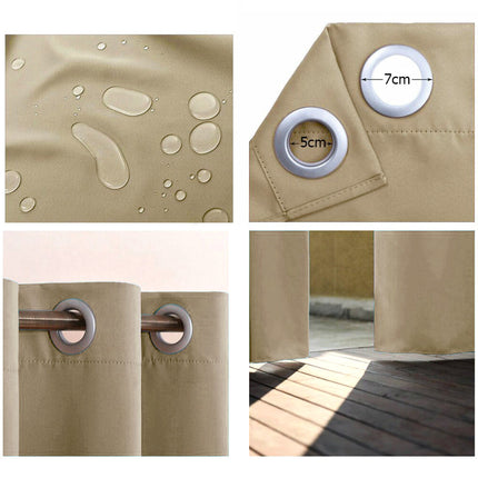 Beige vattentät gardin för uterum