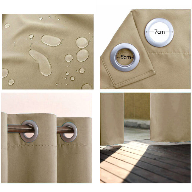 Beige vattentät gardin för uterum