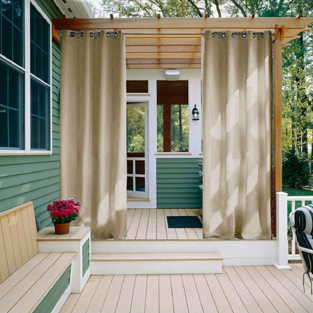 Beige vattentät gardin för uterum