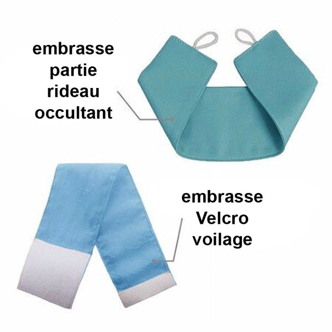 Dubbel mörkläggningsgardin med transparent voile