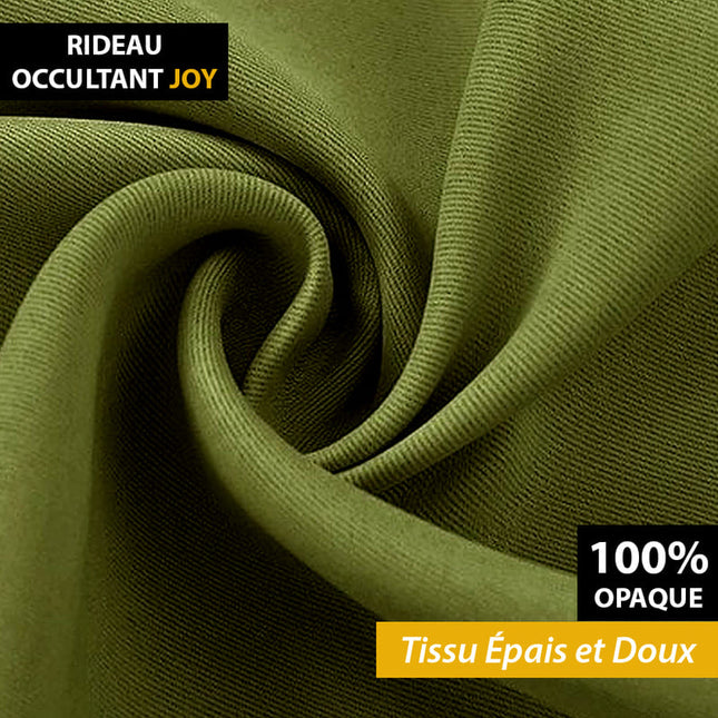 Olivgrön mörkläggningsgardin för mörkt sovrum