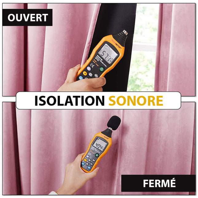 Puderrosa mörkläggningsgardin i sammet Velvetine