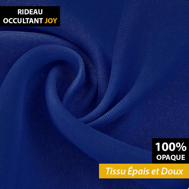 Marinblå enfärgad mörkläggningsgardin med öljetter