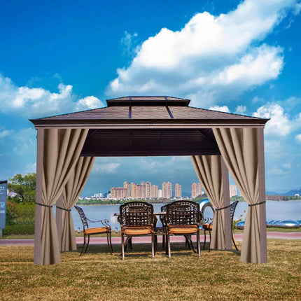 Kraftig utomhusgardin för pergola