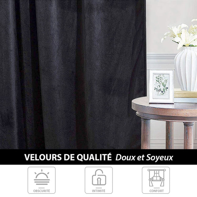 Svart termisk mörkläggningsgardin för sovrum