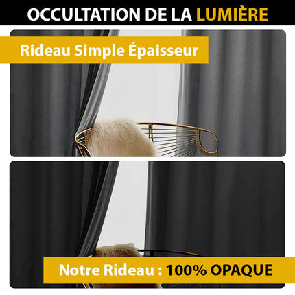 Grå mörkläggningsgardin i sammet Velvetine