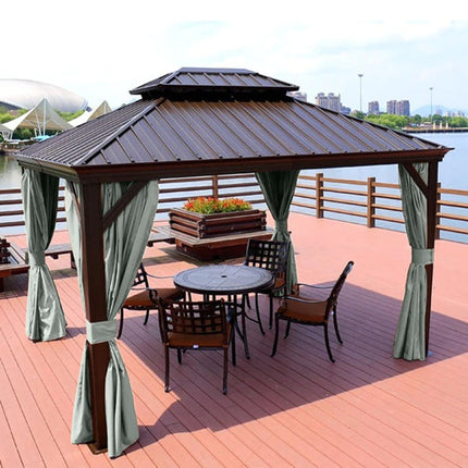 Ljus utomhusgardin för solskydd på altanen