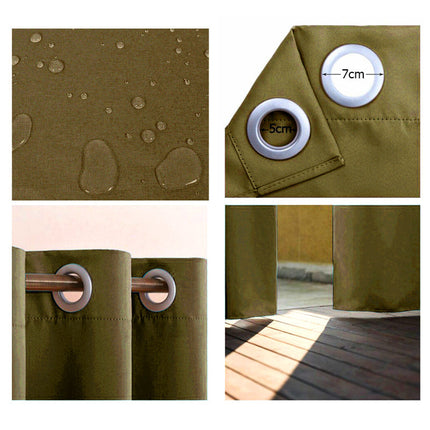 Utomhusgardin med öljetter för balkong