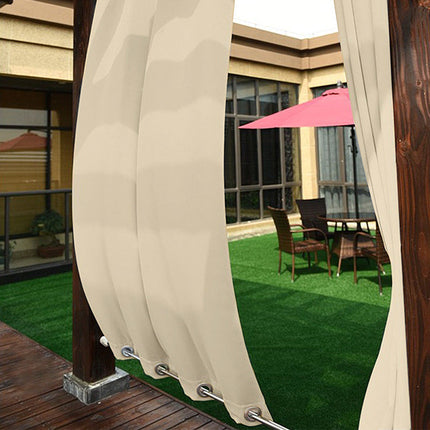 Ljusbeige utegardin för balkong och pergola