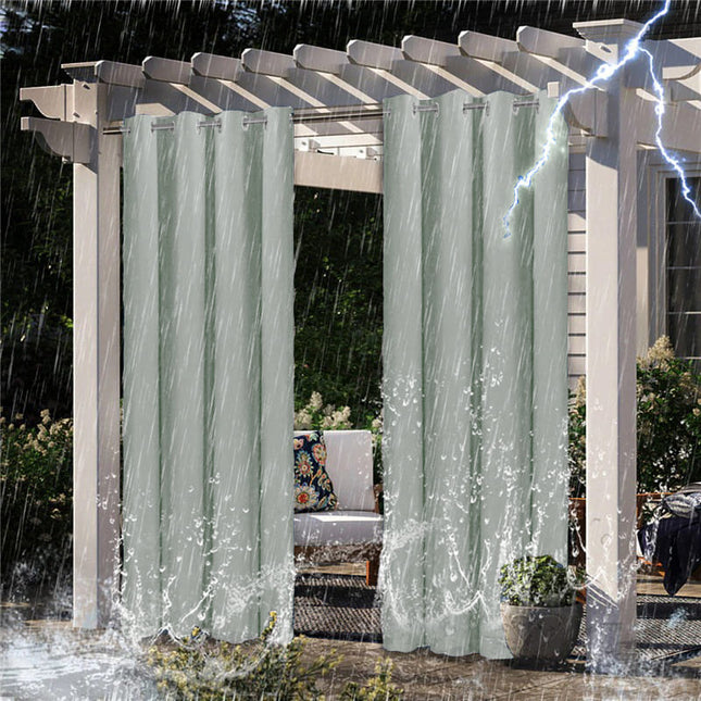 Ljus utomhusgardin för solskydd på altanen