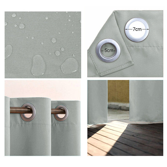 Ljus utomhusgardin för solskydd på altanen